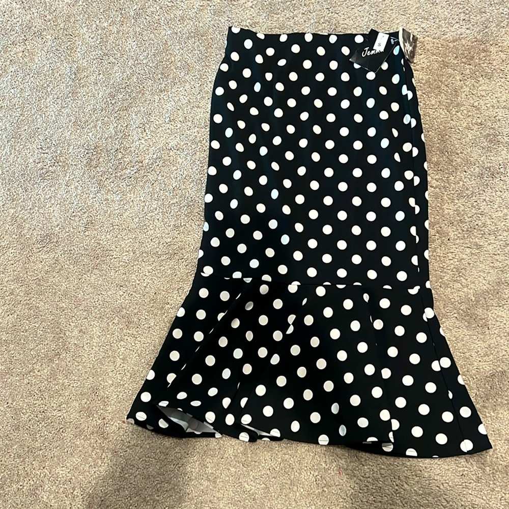 Polka dot pencil skirt Sz Small